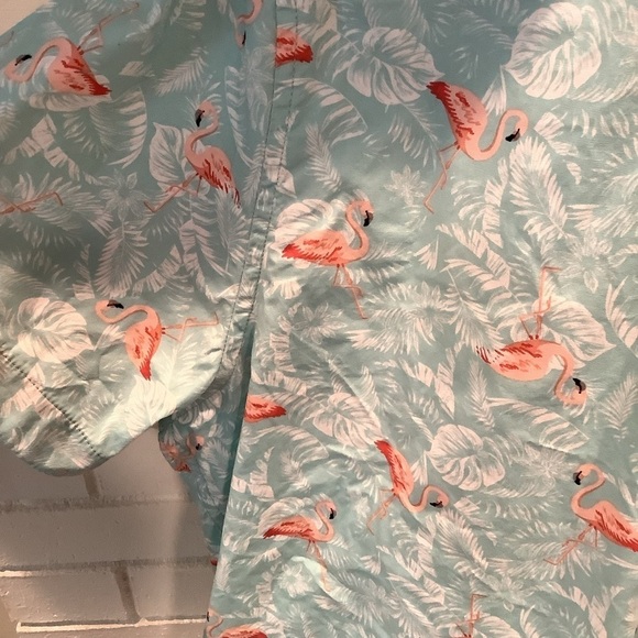 Men’s Lee Flamingo Hawaiian Button Up Shirt Sz Large - Picture 5 of 5